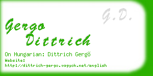 gergo dittrich business card