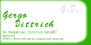 gergo dittrich business card